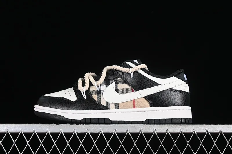 All categories Nk SB Dunk series Nk SB Dunk Low low-top sneakers Nk Dunk Low Fire Heart Scottish distressed panda beige SB deconstructed strap low-top casual sneakers DD1391-100
